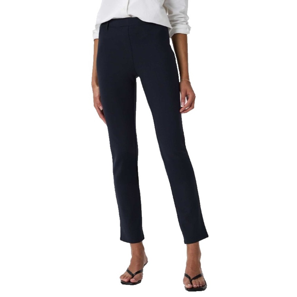 Quince Ultra Stretch Ponte‎ Straight Leg Pants Navy Medium Minimalist Workwear